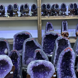 Kích Thước Lớn Thạch Anh Tím Geode Chất Lượng Cao Tự Nhiên Brazil Thạch Anh Tím Cụm Pha Lê Geode Trang Trí Cho Phong Thủy Trang Trí Nội Thất - Product Image 6