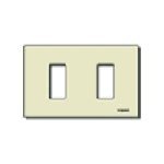 Resin Wall <b>Plate</b> Ivory Snap 12.3 In Length 7.5 In Width 0.6 In Height Double Gang <b>Switch</b> Cover - Product Image 1