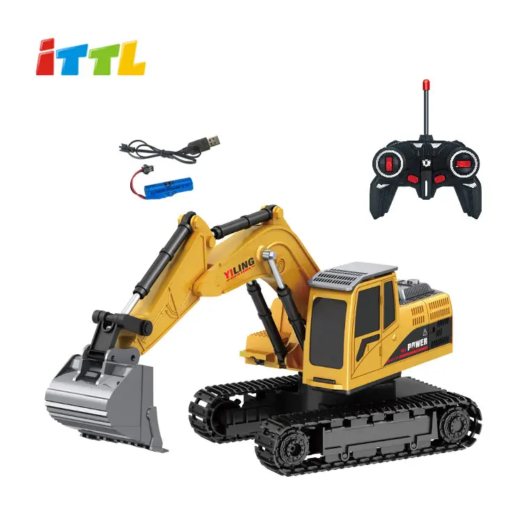 ITTL 1:24 Model Truck Construction Vehicle Set Toys Remote Control Engineering Vehicle Toy for Kids