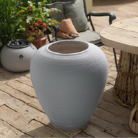 Jardinières de sol en Fiberclay Tan Rétro, écologiques, faites à la main, avec trou de drainage, durables, légères, marque Yiyang, pour salon