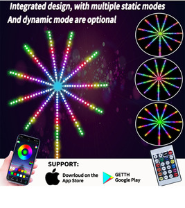 Bluetooth APP Controlled RGBIC Firework Light Smart Digital Rotating LED Firework <b>String</b> Light For Christmas Holiday Party - Product Image 2