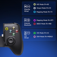 Manette de jeu mobile EasySMX M20 USB-C, manette télescopique avec joysticks à effet Hall pour téléphones et tablettes Android et iOS