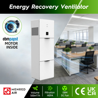 Ventilateur de récupération de chaleur à montage au sol de haute qualité, économie d'énergie, sans conduit, ERV, installation facile, hôpital