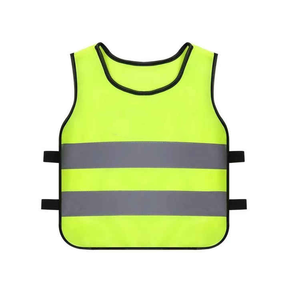 Chaleco reflectante de PVC de poliéster ligero personalizable para niños Equipo DE SEGURIDAD DE MALLA ajustable con cierre de cremallera - Product Image 1