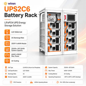 Batterie LiFePO4 à décharge rapide 2C 32kWh-307.2kWh pour alimentation de secours UPS commerciale 64kW-614kW, armoire BESS solaire industrielle - Product Image 6