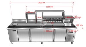 Comptoir de travail réfrigéré pour bubble tea - Product Image 3