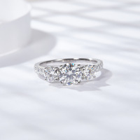 Bague en or 9k 16k 18k avec diamant de 2 carats, bague en diamant de laboratoire, bagues de fiançailles pour femmes, véritable diamant