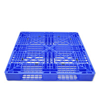 Personnalisé Nouveau PE-HD Côté Côtés Empilables Simple Face Fabricant Entrepôt de Palettes en Plastique Bleu Empilable