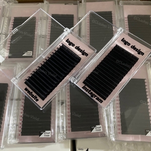 ขนตาปลอมแบบเส้นต่อเส้น ยี่ห้อไพรเวทเลเบล J B C D <span class=keywords><strong>M</strong></span> L Curl Classic Lash Trays สีดำด้าน กำมะหยี่ ขนนุ่มเหมือนขนมิงค์ สำหรับต่อขนตาแบบเส้นต่อเส้น - Product Image 3