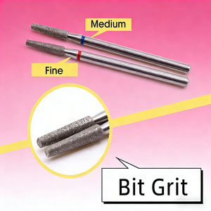 Đầu mài kim cương chuyên nghiệp 2.35mm, dùng để mài nhẹ nhàng - Bộ mũi khoan mạ điện số lượng lớn dùng cho móng và chăm sóc biểu bì - Product Image 2