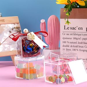 Factory Rose Square for <b>Acrylic</b> Candy Box Custom Clear Plexiglass 65mm 2.55 Inches Plastic Candy Box - Product Image 5