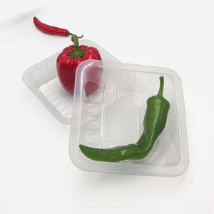Barquettes carrées en plastique PP de qualité alimentaire jetables pour l'emballage de produits traiteur et d'aliments prêts à consommer, personnalisables - Product Image 1