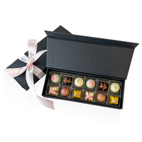 Boîte d'emballage personnalisée pour chocolats et truffes recyclables, boîte cadeau de luxe pour bonbons et friandises, boîte à chocolat
