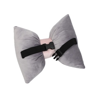 Appuie-tête et coussin de soutien lombaire pour voiture, en velours doux, coton PP, ensemble de 3-4 pièces pour coussin de siège de voiture, couleur unie, utilisation quatre saisons - Product Image 5