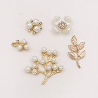 Perle fleur alliage bijoux cheveux accessoires accessoires cas de téléphone portable à la main diy production