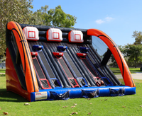 Équipement de location pour fêtes, jeu de basket-ball gonflable en PVC commercial, jeu de carnaval gonflable à vendre
