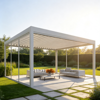 Pergola autoportante extérieure en aluminium, écologique et durable, design moderne, pour jardin, villa et patio, fabrication OEM et ODM sur mesure