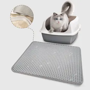 도매 새로운 스타일 애완 동물 고양이 매트 접이식 방수 EVA 고양이 쓰레기 트래퍼 매트 보호 바닥 카펫 고양이 침대 사용자 정의