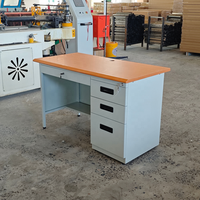 Bureau d'ordinateur en métal pour bureau, style moderne, acier écologique, durable, avec 3 tiroirs