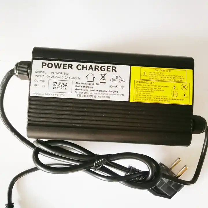 54.6V 3a Chargeur Vélo Électrique Lithium Batterie Chargeur Pour