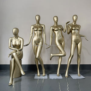 عارضة أزياء أنيقة فاخرة من قوانغتشو ، عارضة أزياء نسائية ذهبية ، عارضة أزياء نسائية ، عارضة أزياء من الألياف الزجاجية ، عارضة أزياء - Product Image 1