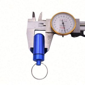 Custom Mini Medicine Aluminium Alloy Micro Pill Holder Pendant Keychain Necklace Container Capsule Storage Bottle Holder - Product Image 3