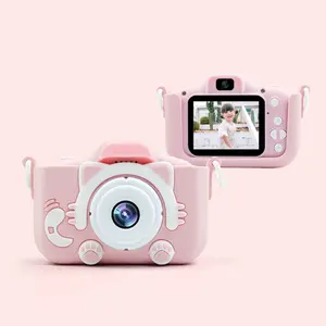 Drop Shipping mignon chat dessin animé numérique caméra vidéo enfants jouets caméra pour enfants cadeau d'anniversaire