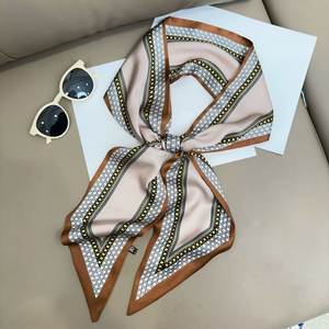 Écharpe d'été pour femmes à la mode et élégante pour <span class=keywords><strong>Amazon</strong></span> Best-seller Bandeau <span class=keywords><strong>en</strong></span> polyester avec nœuds élégants et lettres imprimées - Product Image 5