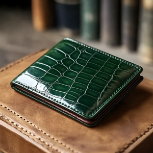 <span class=keywords><strong>Portafoglio</strong></span> in pelle corta personalizzato di fascia alta <span class=keywords><strong>verde</strong></span> scuro in vera pelle portafogli per gli uomini - Product Image 4