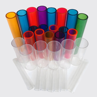 Tubo de Plástico Extruido Personalizado, PVC, ABS, PP, PC, PE, Nylon, Acrílico, Cilindro Rígido Hueco, Diámetro de 10-200 mm, Corte de Precisión