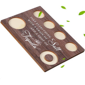 9.8 "L 7.1" W 0.4 "H 13" L 8.7 "W 0.4" H Planche à tequila rectangulaire de dimension appropriée avec bord de sel pour l'Espagne <span class=keywords><strong>Jim</strong></span> <span class=keywords><strong>Beam</strong></span> John Begg - Product Image 1