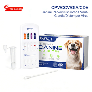 Prueba Rápida Combinada 4 en 1 para Parvovirus Canino CDV/CPV/GIA/CCV, Kit de Prueba de Antígeno para Moquillo y Gia para Hospitales/Clínicas Veterinarias - Product Image 1