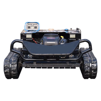 Tondeuse à gazon professionnelle télécommandée sur chenilles Smart Tank AWY Black Knight, 30 CV, 6 L, à essence quatre temps, haute puissance