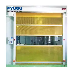 China Factory Transparent Car Wash Automatic Fast Opening And Closing PVC Curtain Roller Shutter High Speed Door