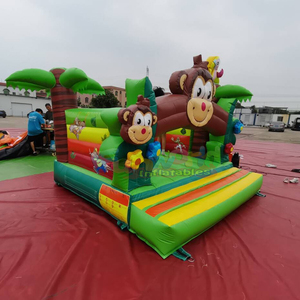 Commercial grade chateau gonflable new bouncy castle <b>inflatable</b> jungle bouncing <b>house</b> with slide for kids party - Product Image 6