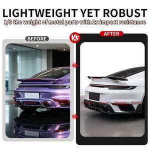 ดิฟฟิวเซอร์หลังคาร์บอนไฟเบอร์แบบแห้ง Te-chart Style สำหรับ Porsche 992 Turbo S Lower Valance จัดจำหน่ายโดยตรงจากโรงงาน ขายส่งโดยตรง - Product Image 2