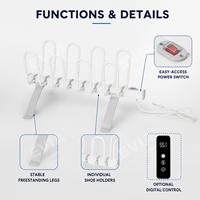 Séchoir à chaussures électrique portable EVIA EV-80 OEM, en aluminium, pour 4 paires, directement de l'usine