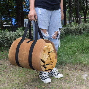 My Days Firewood Storage <b>Bag</b> Waxed <b>Canvas</b> Waterproof Outdoor Logging <b>Bag</b> <b>Large</b> Capacity Carrying <b>Bag</b> - Product Image 2