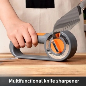 Affûteurs de couteaux professionnels 6-en-1 réglables en diamant, tungstène, acier et céramique – Outils d'affûtage manuels rapides pour la cuisine - Product Image 5