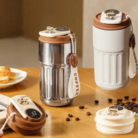 Bouteille thermos intelligente, tasse à café à température LED numérique, gobelet en acier inoxydable, fiole à vide pour camping, noël