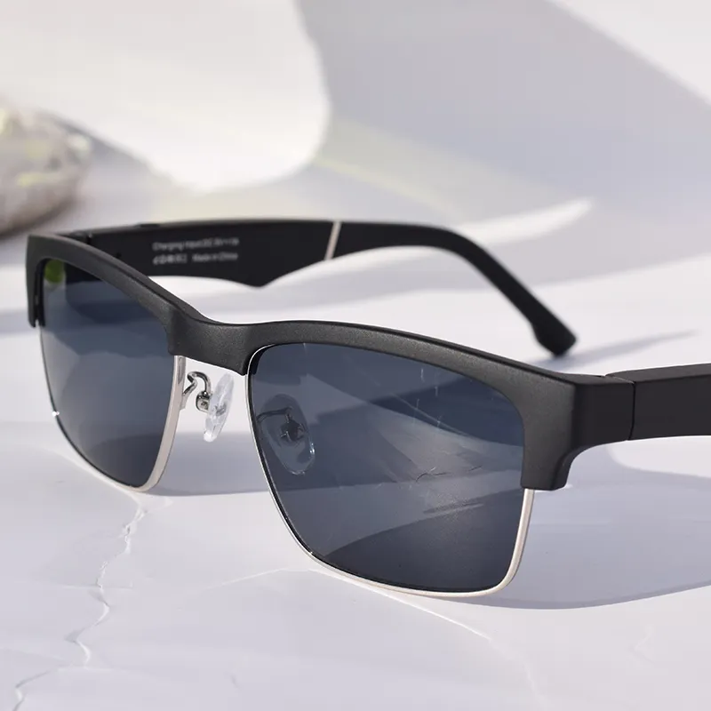 Оптовая продажа женские модные летние поляризованные черные Смарт Bluetooth Квадратные Солнцезащитные очки