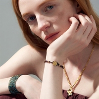Bracelet en pierre de grenat rouge naturel facetté, cordon tressé, fermoir à bouton fleuri fait main pour femmes