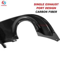 Diffuseur Arrière Honghang pour Dodge Charger 2015-2023, Diffuseur de Pare-Chocs Arrière à Échappement Quadruple en ABS Noir Mat