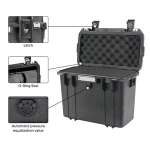 Caja de Herramientas Portátil de Plástico Resistente, Negra, con Diseño Impermeable IP67, a Prueba de Golpes y Polvo, Capacidad de <span class=keywords><strong>70L</strong></span>, OEM/ODM Disponible, Modelo 5017 - Product Image 6