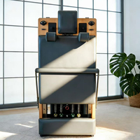 Equipo de Pilates Clásico de Madera para el Hogar, Diseño Resistente con 6 Resortes, Máquina de Pilates Reformer de Madera de Arce Plegable, Listo para Enviar