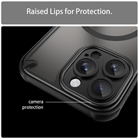 Pour IPhone 16 Pro Max coque de téléphone texture de peau mate transparente anti-empreintes digitales Anti jaunissement couverture magnétique