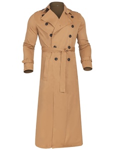 Cappotto Trench <span class=keywords><strong>Doppiopetto</strong></span> alla Moda per Uomo, Giacca Lunga Autunnale Slim Fit - Product Image 5