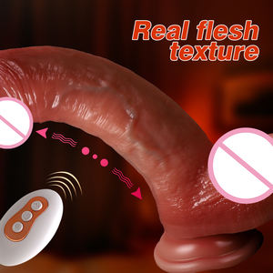 Promo Panas Mainan Pemanas Silikon Cair dengan Remote Control, Mainan Seks <span class=keywords><strong>Penis</strong></span> Realistis, Alat Stimulasi Diri Wanita - Product Image 1