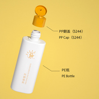 Bouteille souple personnalisée en PE pour lotion et crème solaire, 100 ml, avec bouchon à clapet, pour masque facial et faux cils