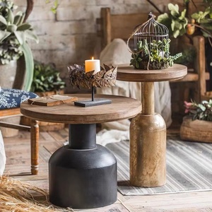 <span class=keywords><strong>Tavolino</strong></span> in stile retrò paese americano retrò log creativo soggiorno divano balcone <span class=keywords><strong>tavolino</strong></span> vecchio tavolo angolare in legno massello - Product Image 6
